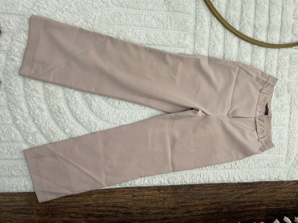 Bej Midi Kadın Kumaş Pantolon - Görsel 2