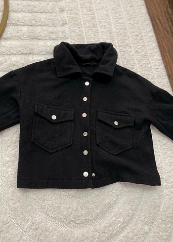 Siyah Düğmeli Kadın Kot Ceket - Görsel 2