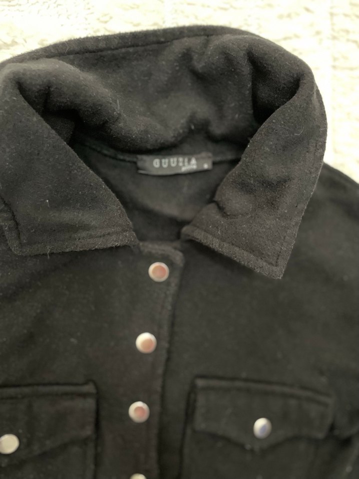 Siyah Düğmeli Kadın Kot Ceket - Görsel 3