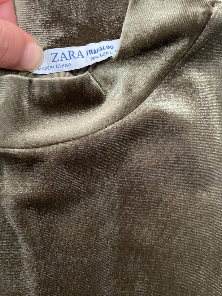 Kısa Kollu Yüksek Yakalı Süet Uzun Elbise - Görsel 4