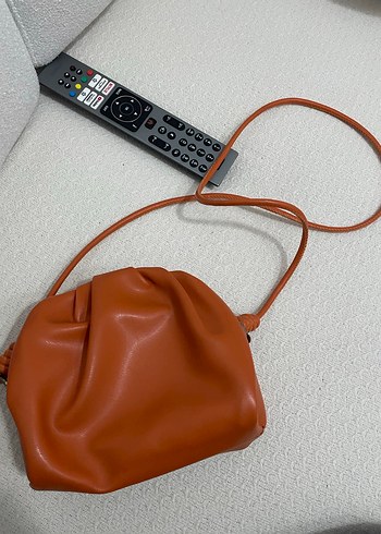 Beden Deri Turuncu Minimalist Kadın Çanta
