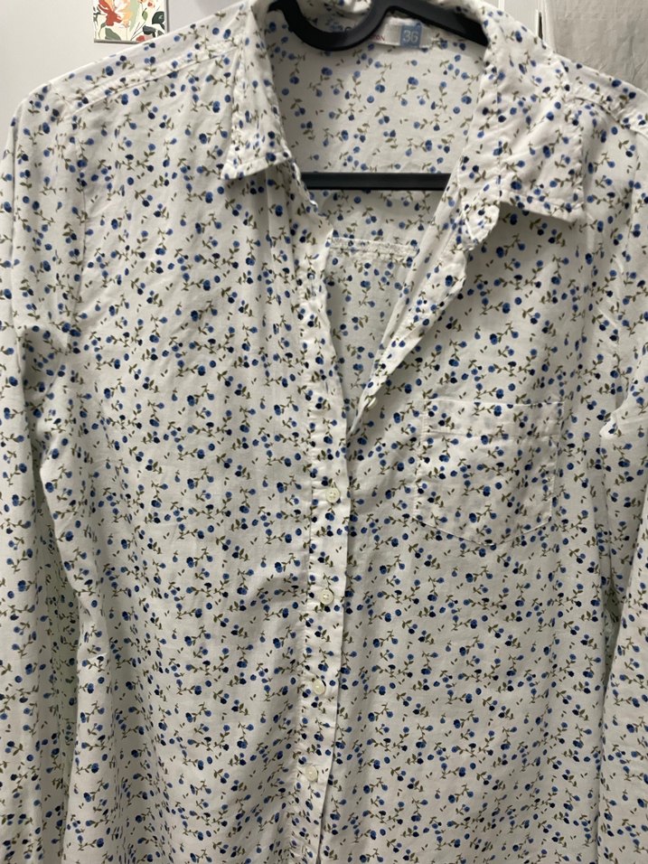 Parisian Desenli Gri Uzun Kollu Gömlek - Görsel 2