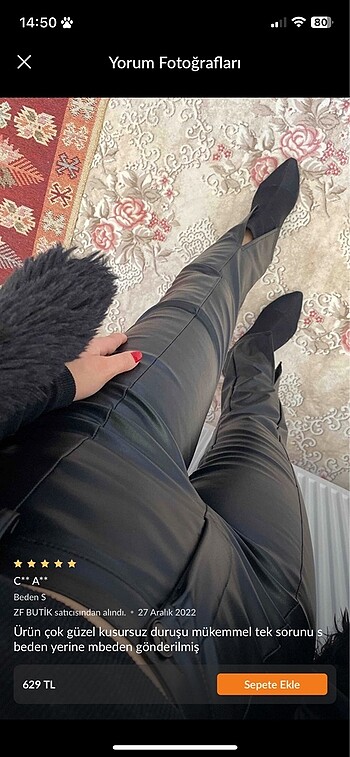 Zara Deri pantolon