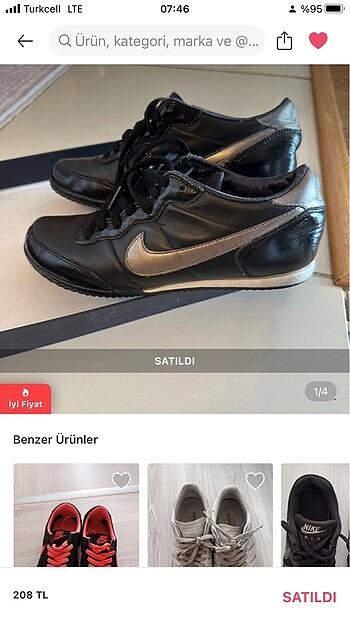 37 Beden siyah Renk Nike spor ayakkabı