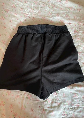 38 Beden Siyah Pamuklu Rahat Kesim Mini Şort
