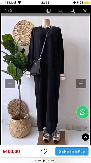 Ka hijab markalı merserize elbise