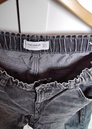 Pull and Bear Gri Kadın Bol Kesim Kot Pantolon