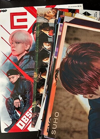 Exo set(poster,sticker,ayraç, defter,fotokart)