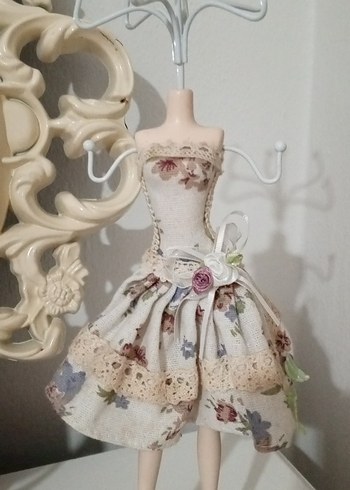 Bej Pastel Mini Takı Standı Biblo - Görsel 4