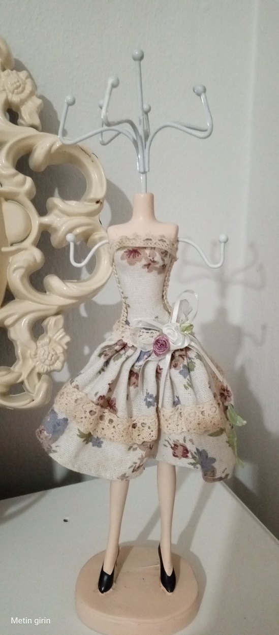 Bej Pastel Mini Takı Standı Biblo - Görsel 4