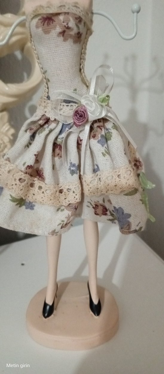 Bej Pastel Mini Takı Standı Biblo - Görsel 2