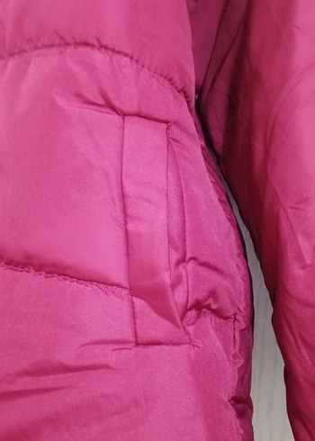 Kız Çocuk Bordo Fermuarlı Mont - Görsel 4