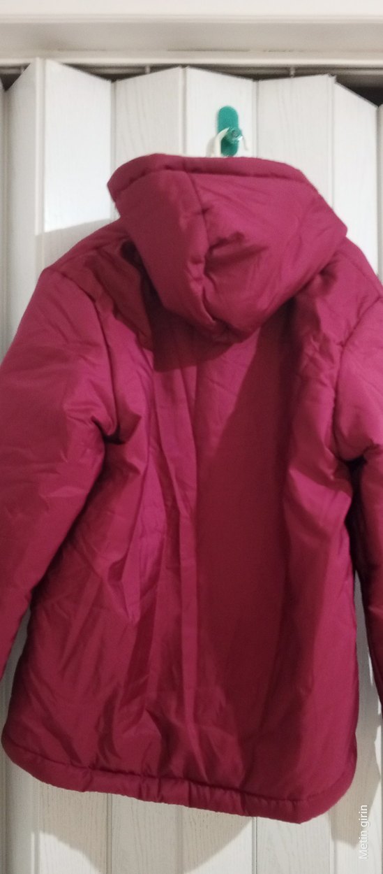 Kız Çocuk Bordo Fermuarlı Mont - Görsel 5