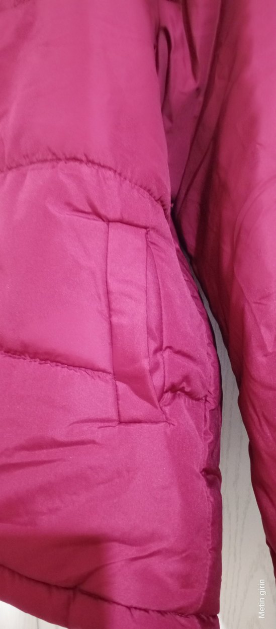 Kız Çocuk Bordo Fermuarlı Mont - Görsel 4