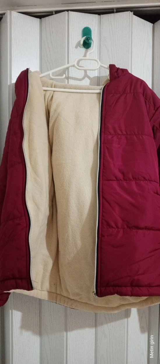 Kız Çocuk Bordo Fermuarlı Mont - Görsel 3