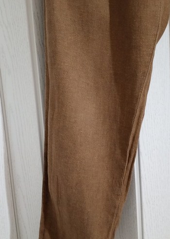 M beden Keten Rahat Kesim Pantolon - Görsel 2