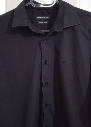 Erkek Siyah Uzun Kollu Gömlek - Görsel 3