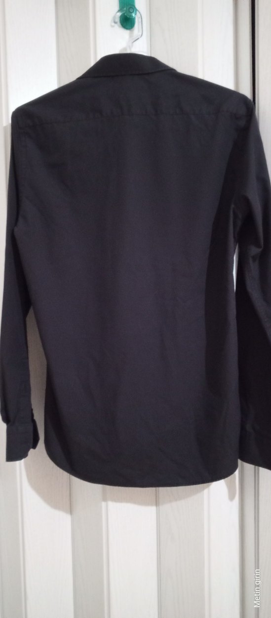 Erkek Siyah Uzun Kollu Gömlek - Görsel 4