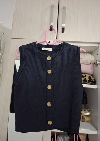 Düğmeli Lacivert Kadın Triko Süveter LCW - Görsel 2