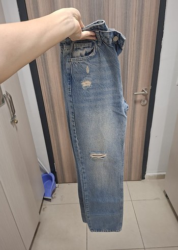 Kadın Mavi Midi Boy Regular Fit Kot Pantolon - Görsel 3