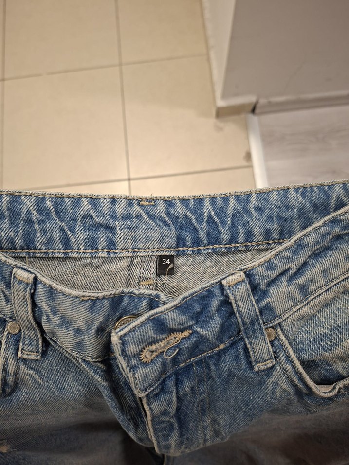 Kadın Mavi Midi Boy Regular Fit Kot Pantolon - Görsel 5