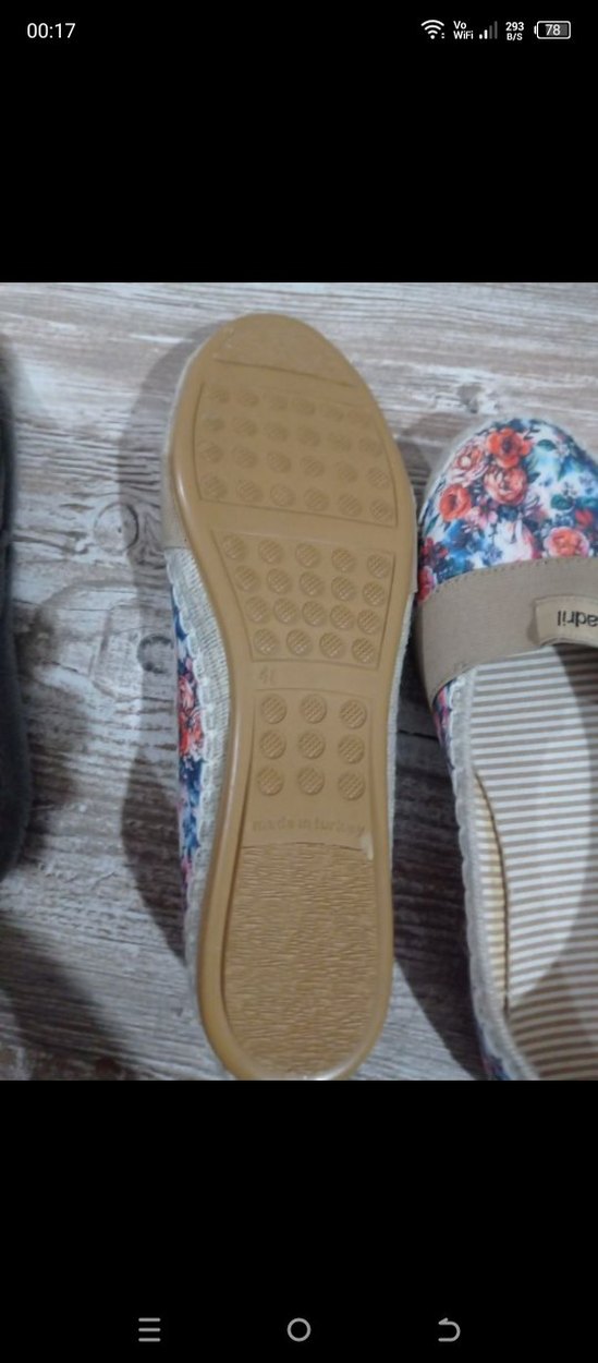 Çiçek Desenli Kadın Espadril Dolgu Topuk - Görsel 4