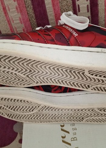 Adidas ADİDAS SÜPERSTAR Renkli bağcıklı kadın spor ayakkabı