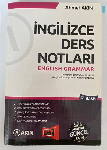 İngilizce Ders Notları - Güncel 52. Baskı