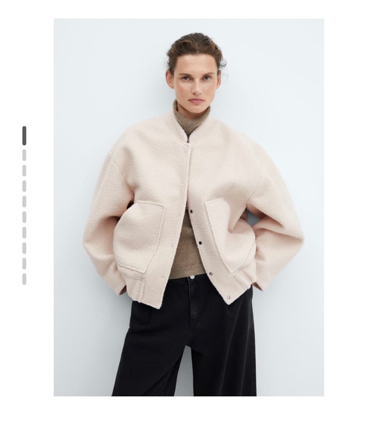 Bej Kadın Kürklü Bomber Ceket - Görsel 4