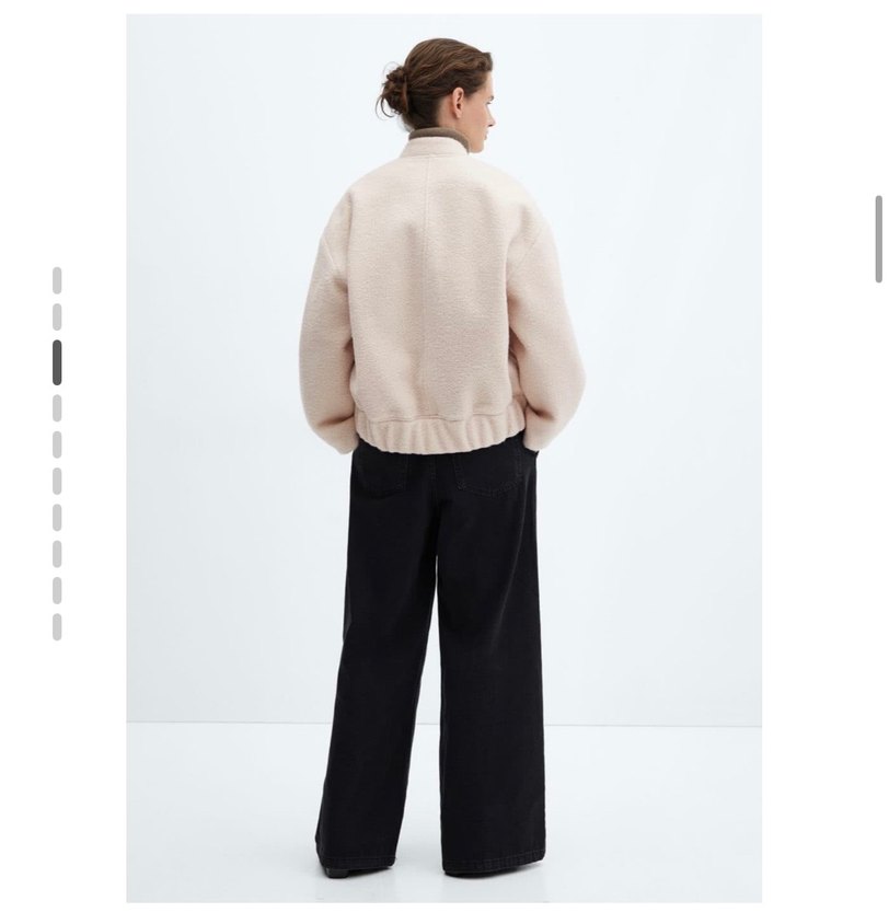 Bej Kadın Kürklü Bomber Ceket - Görsel 2