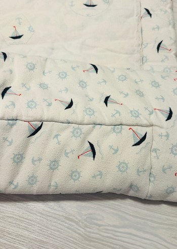 Çocuk Uyku Minderi Beyaz Gri Desenli - Görsel 4