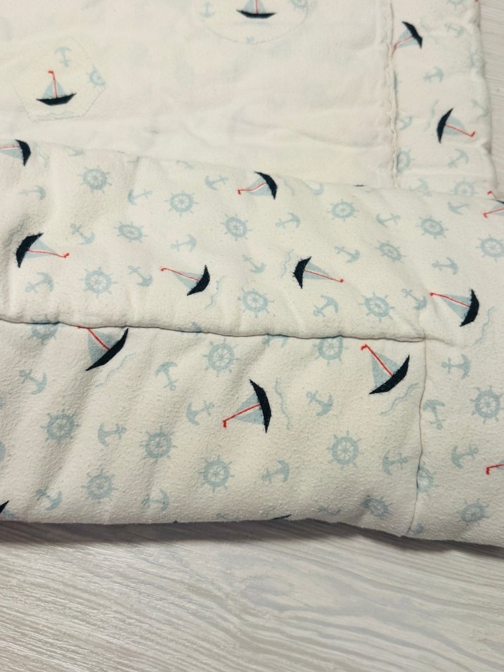 Çocuk Uyku Minderi Beyaz Gri Desenli - Görsel 4