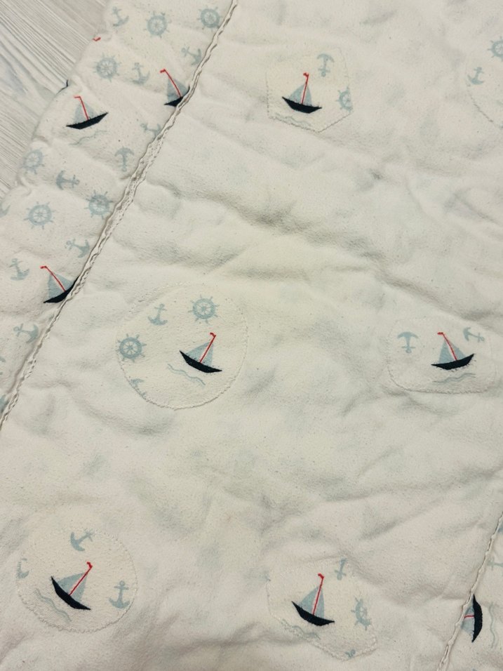 Çocuk Uyku Minderi Beyaz Gri Desenli - Görsel 5