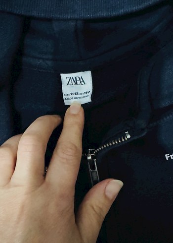 Navy Kapüşonlu Fermuarlı Erkek Sweatshirt - Görsel 3