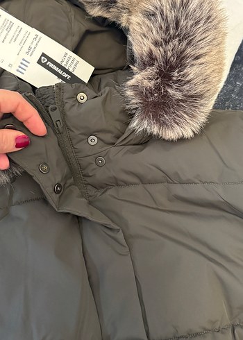 Kürklü Kapüşonlu Uzun Kadın Kışlık Mont - Görsel 5