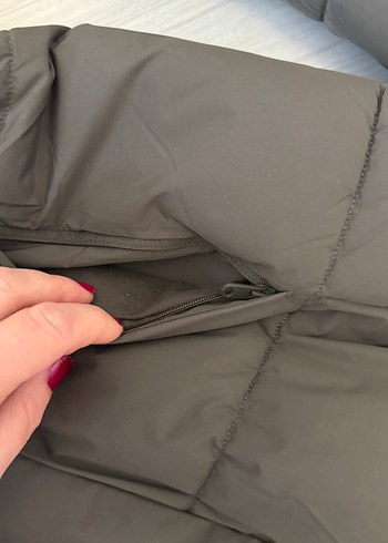 Kürklü Kapüşonlu Uzun Kadın Kışlık Mont - Görsel 3