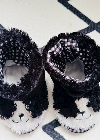 Kürklü Kaydırmaz Ev Terliği - Görsel 7