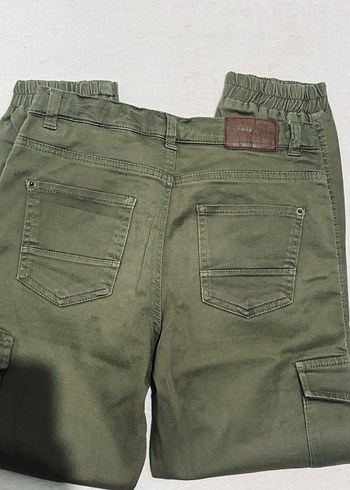 Düğmeli Rahat Kesim Erkek Keten Pantolon - Görsel 4