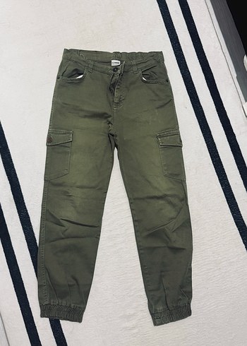 Düğmeli Rahat Kesim Erkek Keten Pantolon - Görsel 7