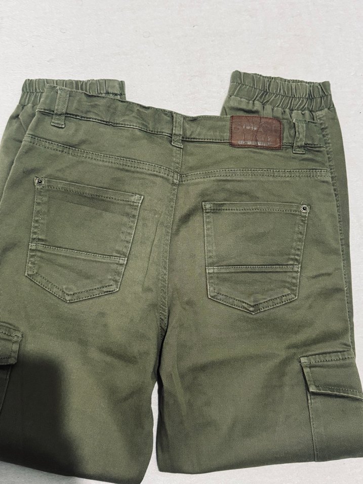 Düğmeli Rahat Kesim Erkek Keten Pantolon - Görsel 4