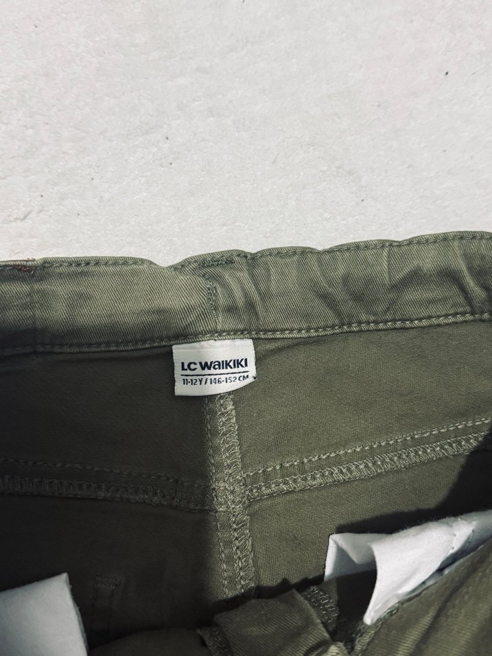 Düğmeli Rahat Kesim Erkek Keten Pantolon - Görsel 5