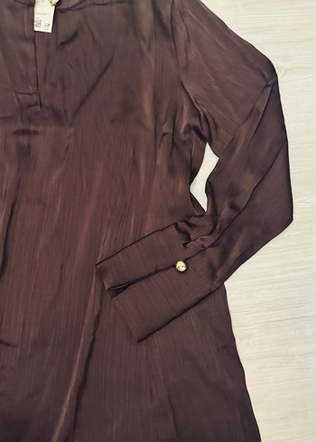 Bordo V Yaka Midi Kadın Tunik - Görsel 4