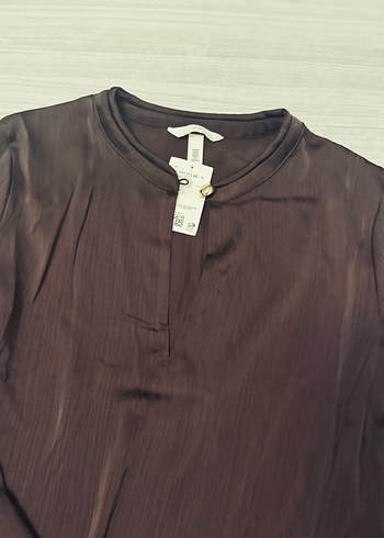 Bordo V Yaka Midi Kadın Tunik - Görsel 3