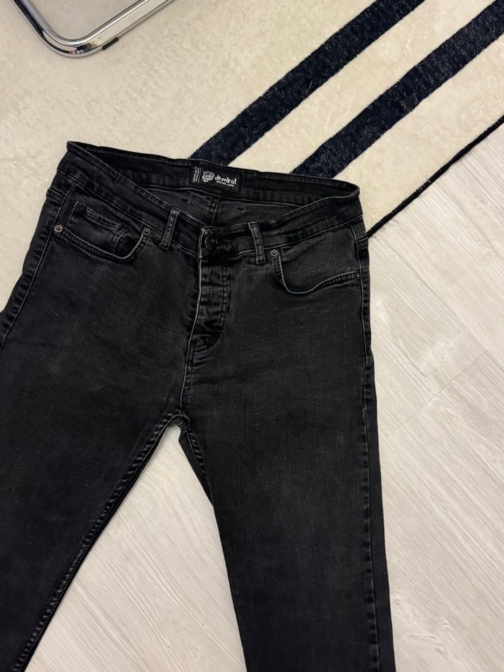 Siyah Regular Fit Erkek Denim Pantolon - Görsel 2