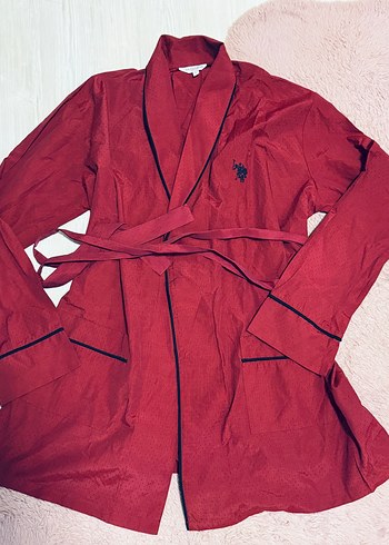 Bordo Uzun Kollu Rahat Kesim Sabahlık - Görsel 3