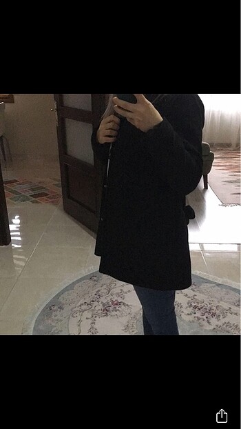 38 Beden siyah Renk İnce kaban