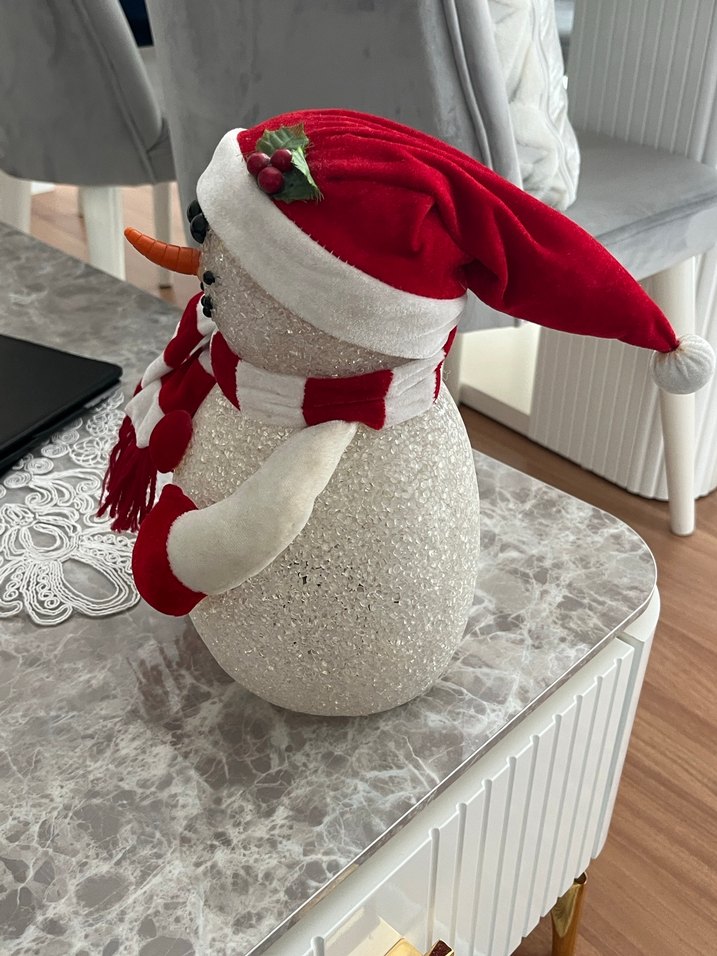 Renkli Şapka ve Atkılı Kar Adam Figürü - Görsel 2