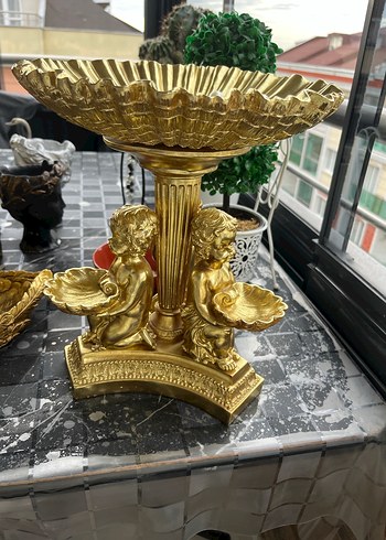 Altın Renkli Melek Figürlü Dekoratif biblo - Görsel 4