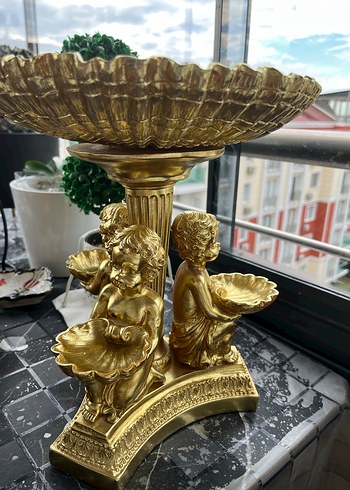 Altın Renkli Melek Figürlü Dekoratif biblo - Görsel 2