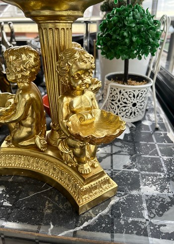 Altın Renkli Melek Figürlü Dekoratif biblo - Görsel 3